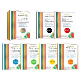 Colored Bond Paper Bundle 8.5 x 11, 20lbs, 100 Pages, Orange